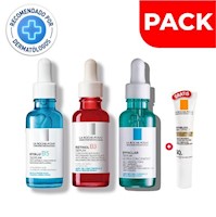 Trio Pack La Roche Posay Sérum Anti Arrugas Reparador Hyalu B5 + Retinol B3 + Anti-imperfecciones Effaclar Dúo