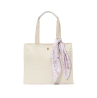 Cartera Tote Victoria's Secret con estampado y bufanda - Beige
