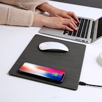 Mouse Pad con Cargador Inalámbrico para Celulares Carga Rápida USB