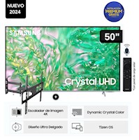 Televisor Samsung LED Smart TV 50 Crystal UHD 4K- UN50DU8200GXPE+Rack Giratorio