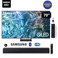 Televisor Samsung QLED Tizen OS Smart Tv 70 4K QN70Q65DAGXPE + Soundbar HW C400