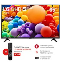 Televisor LG 65" Led 4K UHD con ThinQ AI 65UT7300