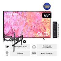 Televisor Samsung Smart TV 65 QLED 4K QN65Q60CAGXPE+Rack Giratorio