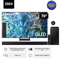 Televisor Samsung QLED Tizen OS Smart Tv 70 4K QN70Q65DAGXPE + Soundbar HW-C450