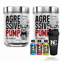 COMBO SUPREME NUTRITION - 2 AGRESSIVE PUMP 350 GR. WATERMELON + SHAKER