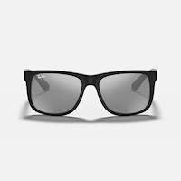 Lentes de sol RayBan RB4165 Justin Negro Lunas Polarizadas Plata Espejo