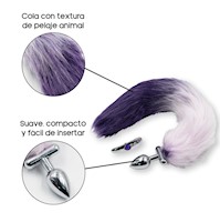 Plug Anal De metal con Cola de Zorro - Morado