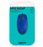Mouse Logitech M110 Silent Optico 90% Menos Ruido Usb Azul