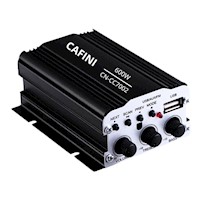 Amplificador Estéreo Hi-Fi 2 Canales con USB, FM y MP3 Integrado Negro