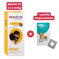 Bravecto Antipulgas para perros de 2 a 4.5 kg