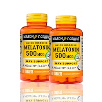 Vitamina Melatonin 500 Mcg (60 Tab Subl) Pack X2