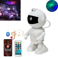 Parlante Musical Proyector Astronauta Bluetooth Luces Led RGB+Control