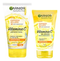 Kit Garnier Express Aclara Limpiador + Gel Limpiador