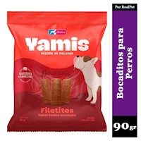 Filetitos Yamis para Perros Adultos Tocino Ahumado 80gr