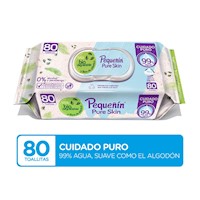 Toallitas Húmedas para Bebé Pequeñín Pure Skin Paquete 80 un