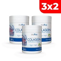 3x2 VitaVital Colagein Sabor Limón - Frasco 450 G