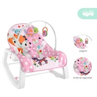 Silla Nido Mecedora de Bebé modelo Zorrito color Rosado