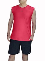 Polo deportivo algodón licrado hombre Revati FT515-PH-M7 / rojo