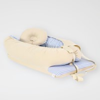 NIDO COLECHO ACOLCHONADITOS REVERSIBLE - BEIGE RAYAS