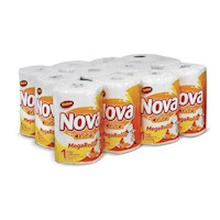 Papel Toalla NOVA Megarrollo Doble Hoja - Pack 12un
