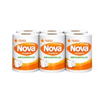 Papel Toalla NOVA Megarrollo Doble Hoja Rollo 1un x6u