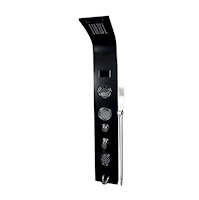 Columna de ducha inoxidable LED negro Fratelli