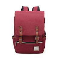 Wenjie - Mochila para Laptop conexión USB Rojo oscuro