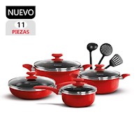 Set de Ollas Antiadherentes FZ-1625T-2 Rojo