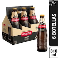 Cerveza CUSQUEÑA Negra Pack 6 Botella 310ml