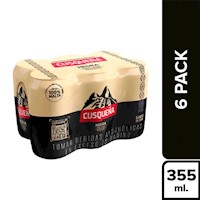 Cerveza CUSQUEÑA Negra Pack 6 Lata 355ml