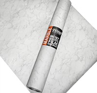vinilo con textura natural de mármol blanco de 16" x 6.5ft