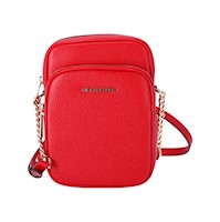 Cartera Crossbody de Cuero Michael Kors Messenger - Rojo