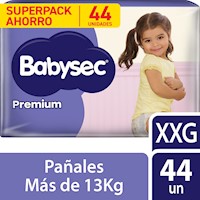 Pañal Babysec Premium Talla XXG 44 un