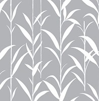 Papel pintado de bambú 216 x 20.5 x 0.01pulgadas color gris