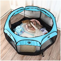 Corral Cama para Gatos Perros Casa para Mascotas Plegable 58x90x90cm