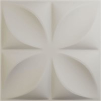 Panel Ekena Millwork de pared 3D color blanco satinado