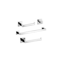 Toalleros Juego de 4 piezas de accesorios de baño pulido
