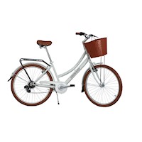 Bicicleta Monark Romantic Aro 26" Gris Claro