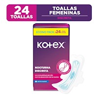 Kotex Toalla Higiénica Nocturna Discreta - Bolsa 24 UN