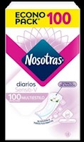 Nosotras Diarios Multiestilo Sensiti-V - Caja 100 UN