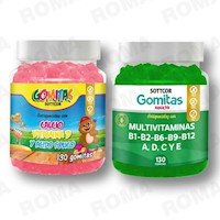 PACK 2 GOMITAS CALCIO NIÑOS + MULTIVITAMINAS ADULTOS 260 UND