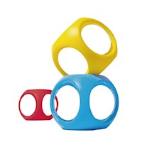 Juguete flexible Moluk Oibo Colores primarios 3 unidades