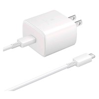 Cargador Adaptador Generico Samsung 45W USB-C Con Cable Tipo C Blanco