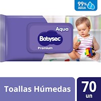 Toallitas Húmedas Babysec Premium - Bolsa 70 UN