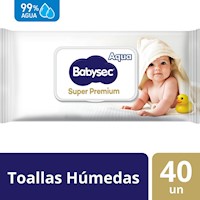 Toallitas Húmedas Babysec Super Premium - Bolsa 40 UN