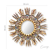 Espejo Decorativo Sol Circular 35 cm