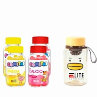 COMBO GOMITA PARA NIÑOS ELITE NUTRITION- 2 ELITE OMEGA+ 2 ELITE CALCIO+TOMATODO