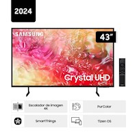 Televisor Samsung LED 43 Crystal UHD 4K 43DU7000 Tizen OS Smart TV
