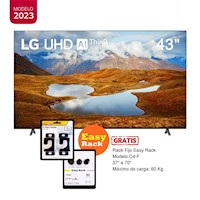 Televisor LG 43'' 4K UHD Smart TV ThinQ AI 43UR871C0SA (2023) + RACK FIJO C4-F GRATIS