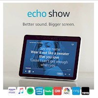 Echo Show (2da Gen) Unico Con Pantalla Vibrante HD de 10.1 pulgadas-NEGRO